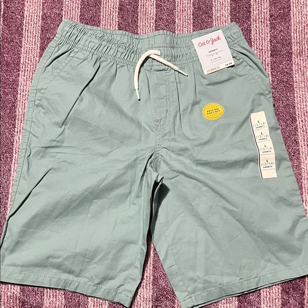 Cat & Jack Mint Green Drawstring Shorts
